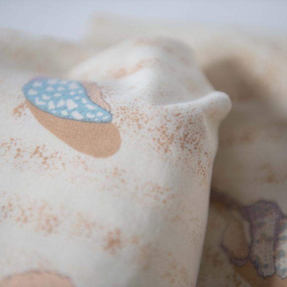 Vintage 1982 J. P. Stevens Coastal Sea Shell Full Fitted & Flat Sheet Set - Picture 2 of 9